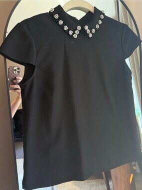 Ted Baker London Alaynaa Embellished Top Size 1 (US 6)